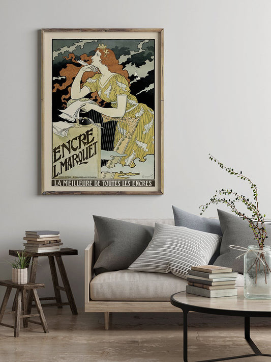 L. Marquet ink Ad Vintage Poster by Eugène Gasset