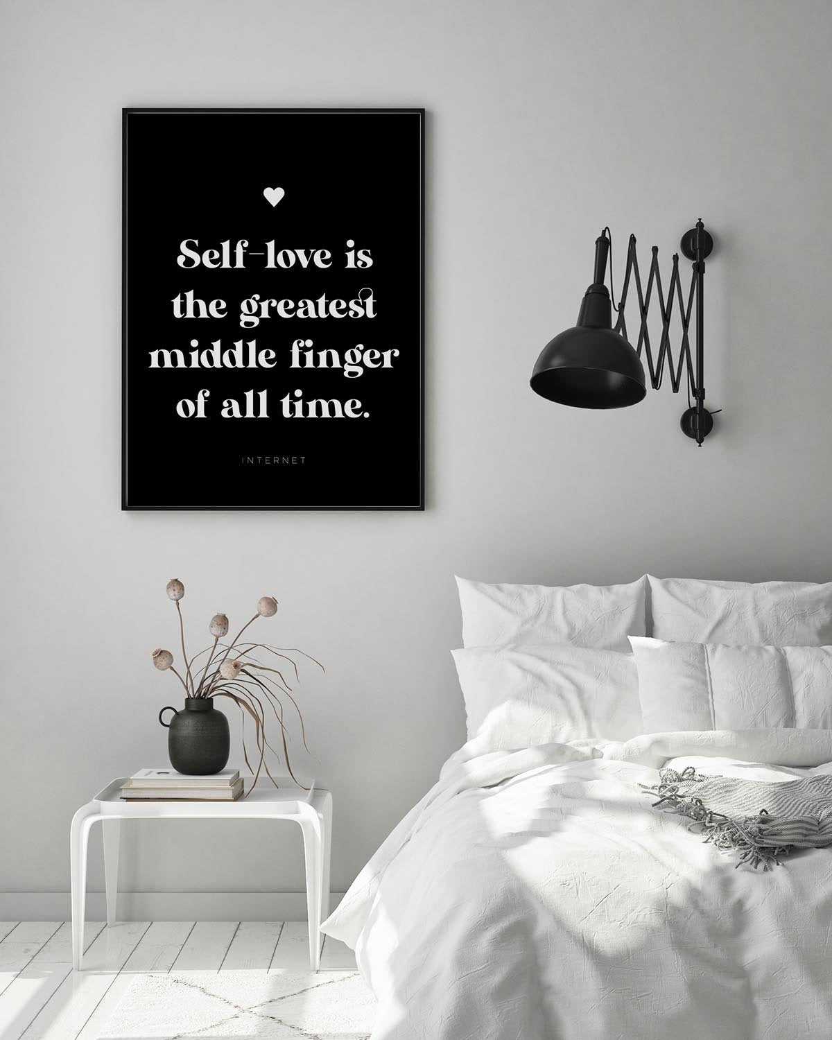 Self Love is The Greatest Black Quote Poster