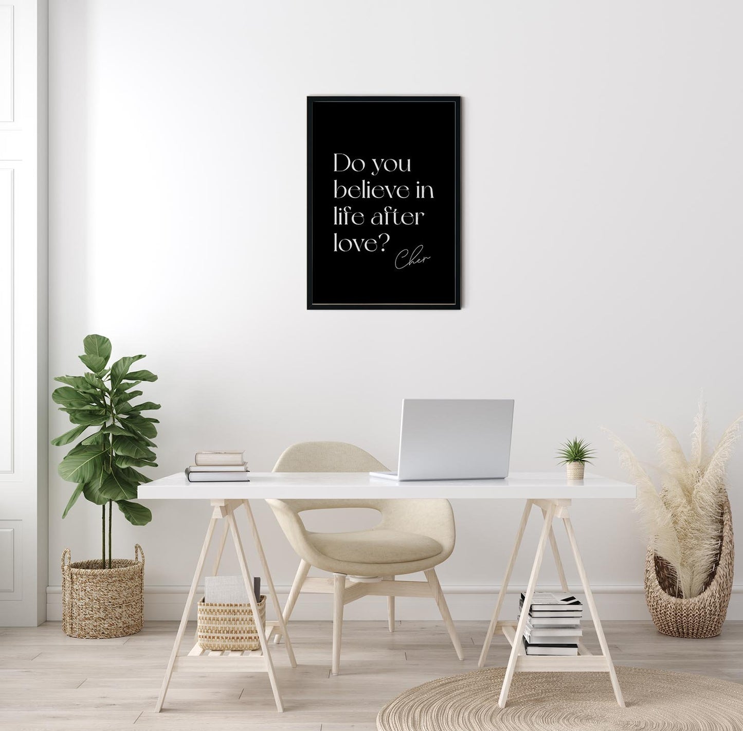 Do You Believe in Life After Love? Black Quote Poster