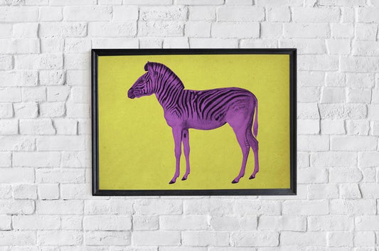 Antique Purple Zebra Poster