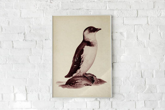Antique Red Penguin Poster