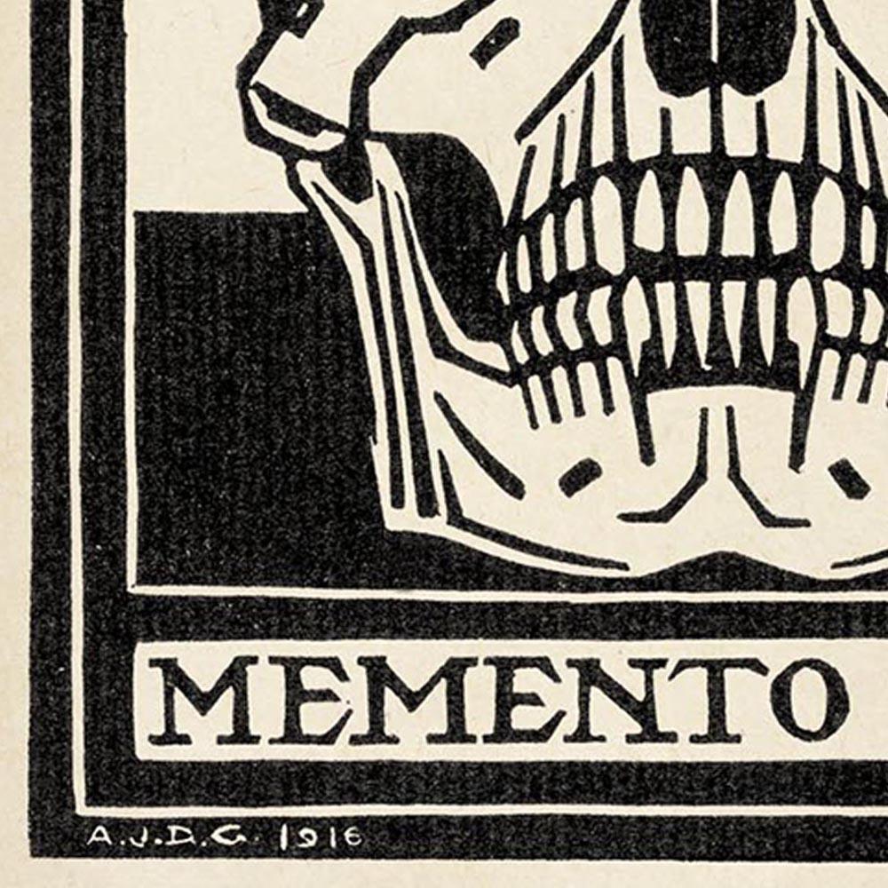 Antique Memento Mori Skull Poster