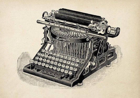 Antique Typewriter Poster