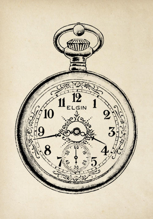 Antique Elgin Watch Poster