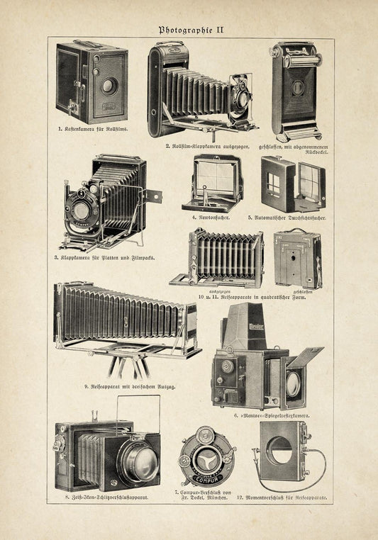 Antique Cameras Poster