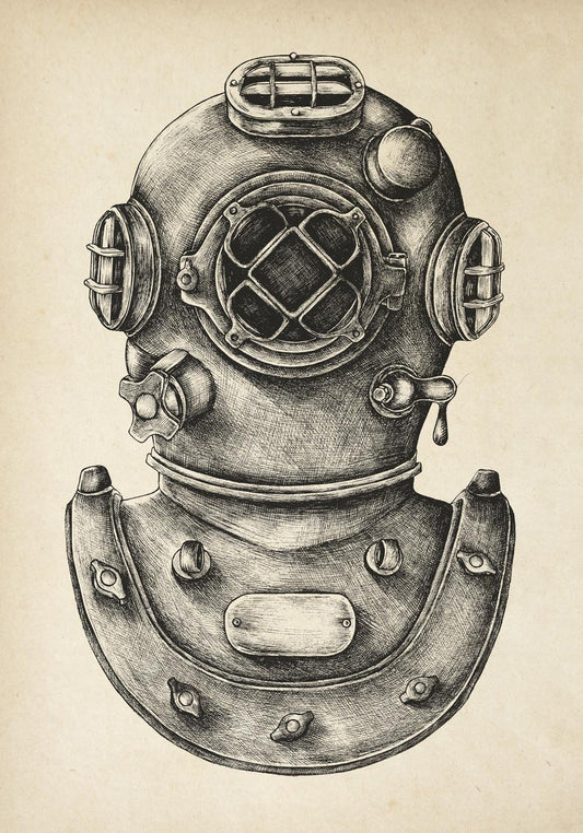 Antique Deep Sea Explorer Poster