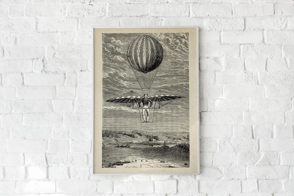 Antique Flying Machine Poster