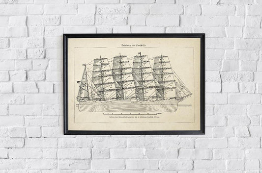 Antique Sailing Ship Poster