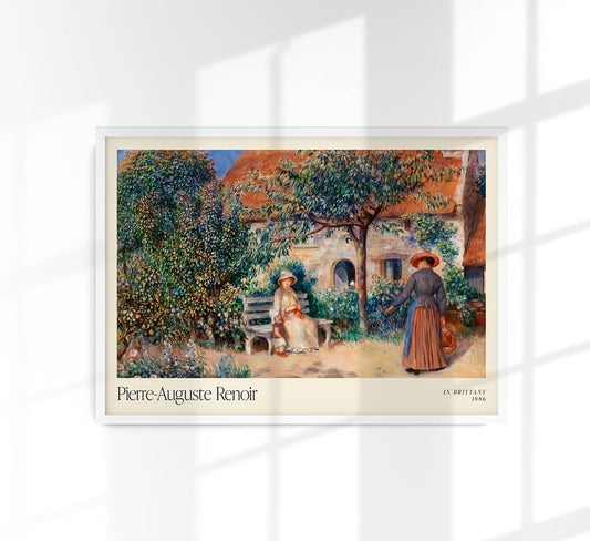 In Brittany Art Exhibition Poster by Pierre Auguste Renoir