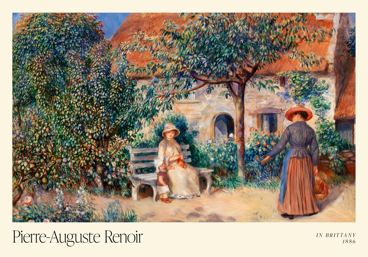 In Brittany Art Exhibition Poster by Pierre Auguste Renoir