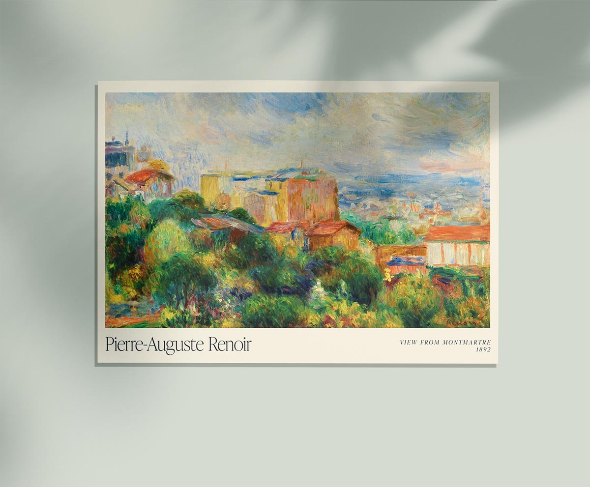 View From Montmartre Art Exhibition Poster by Pierre Auguste Renoir
