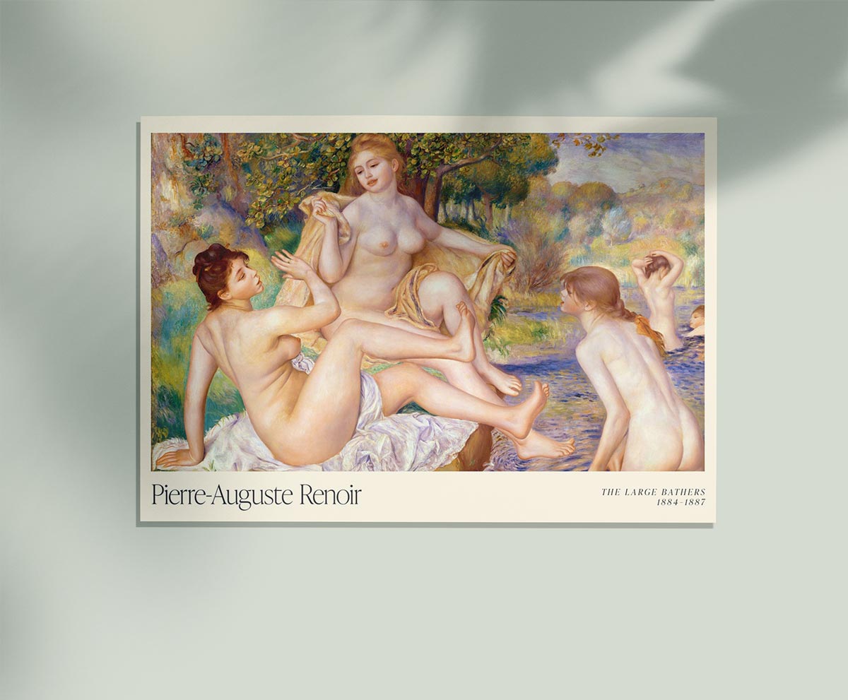 The Large Bathers Art Exhibition Poster by Pierre Auguste Renoir