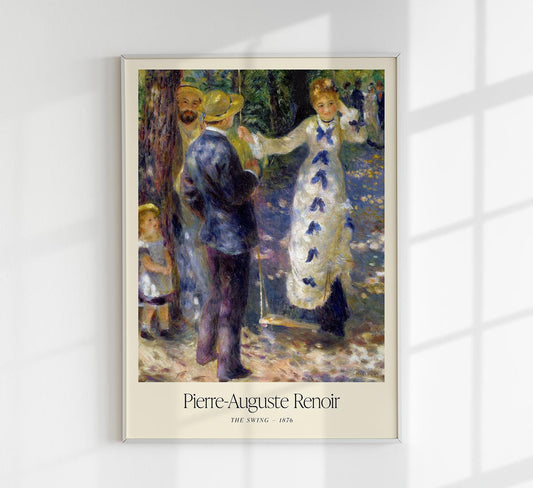 The Swing Art Exhibition Poster by Pierre Auguste Renoir