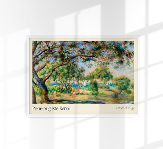 Bois de la Chaise Art Exhibition Poster by Pierre Auguste Renoir