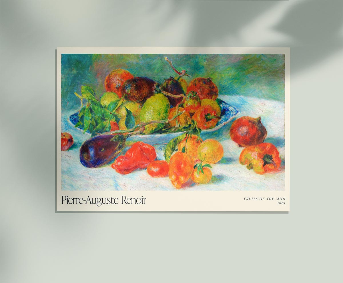 Fruits of the Midi Art Exhibition Poster by Pierre Auguste Renoir