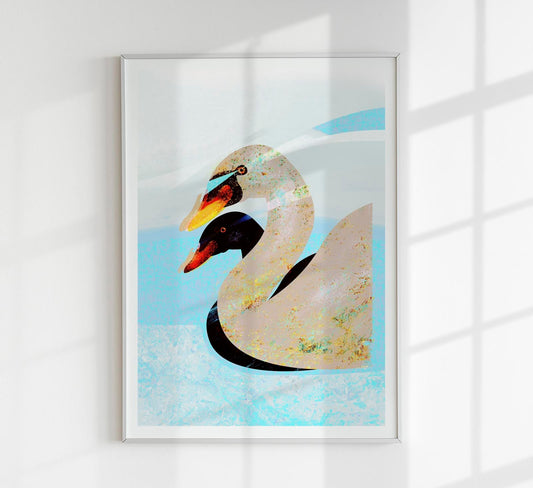 Swans Art Print by Rufus Krieger