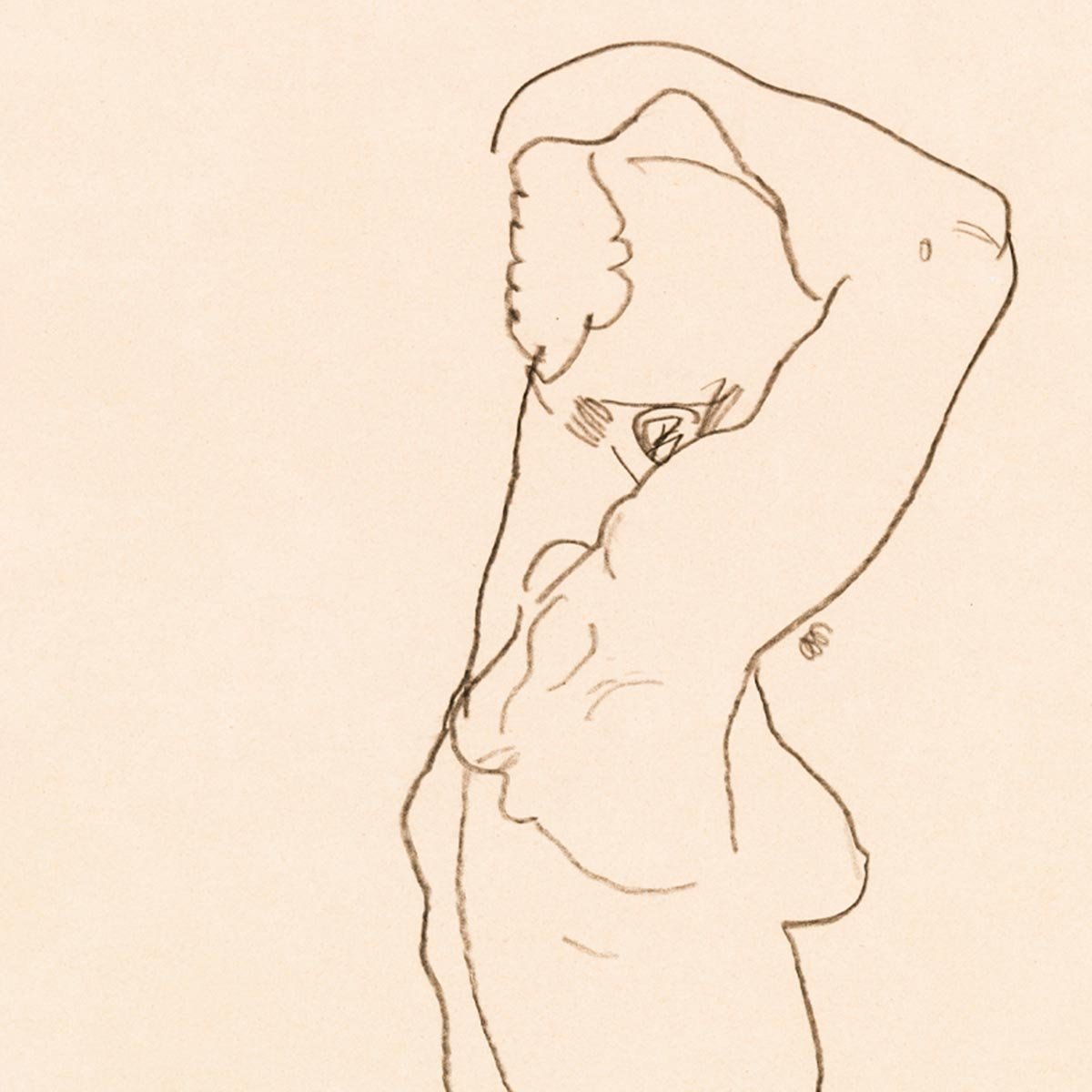 Naked Woman Nr. 1 by Egon Schiele