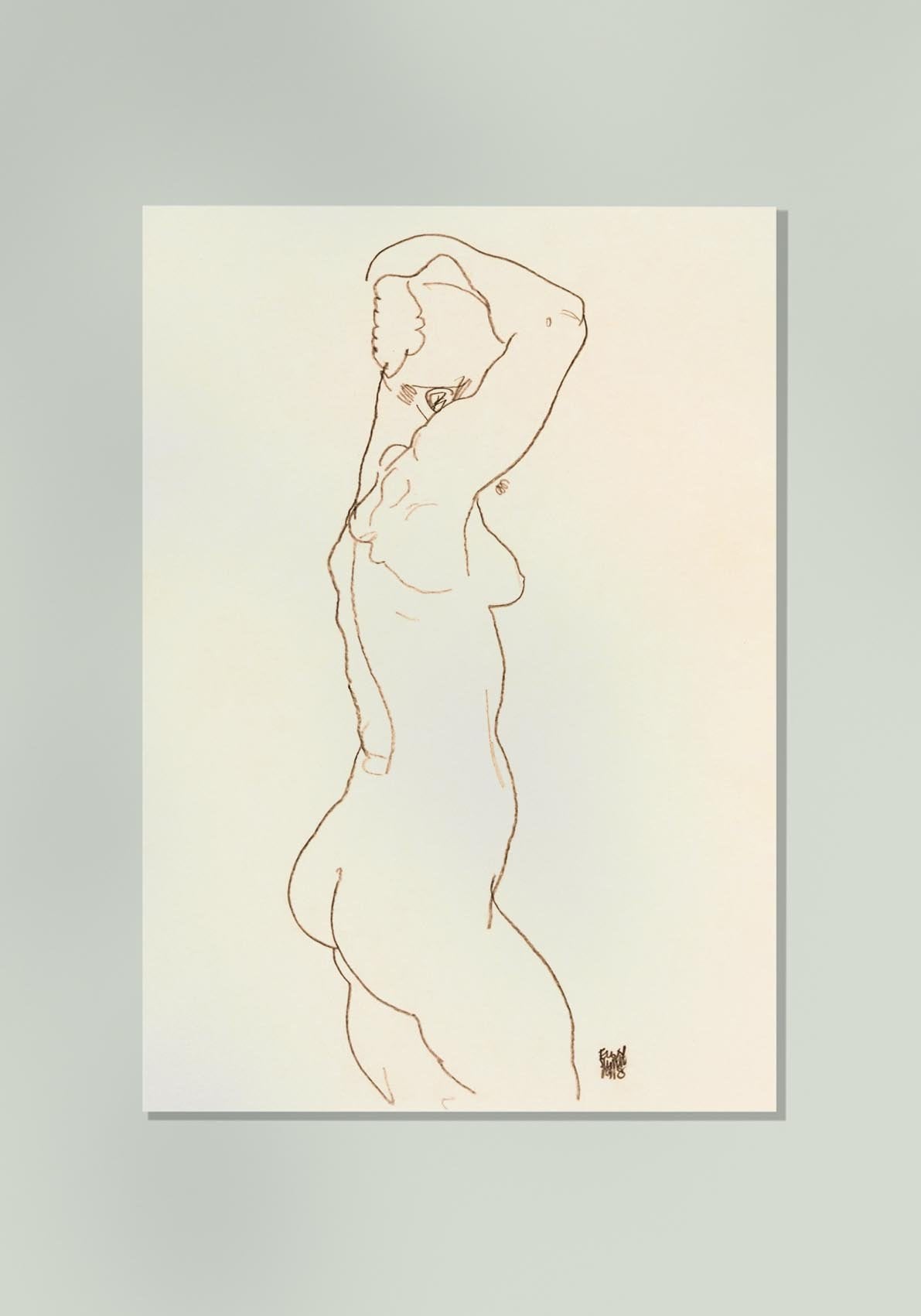 Naked Woman Nr. 1 by Egon Schiele