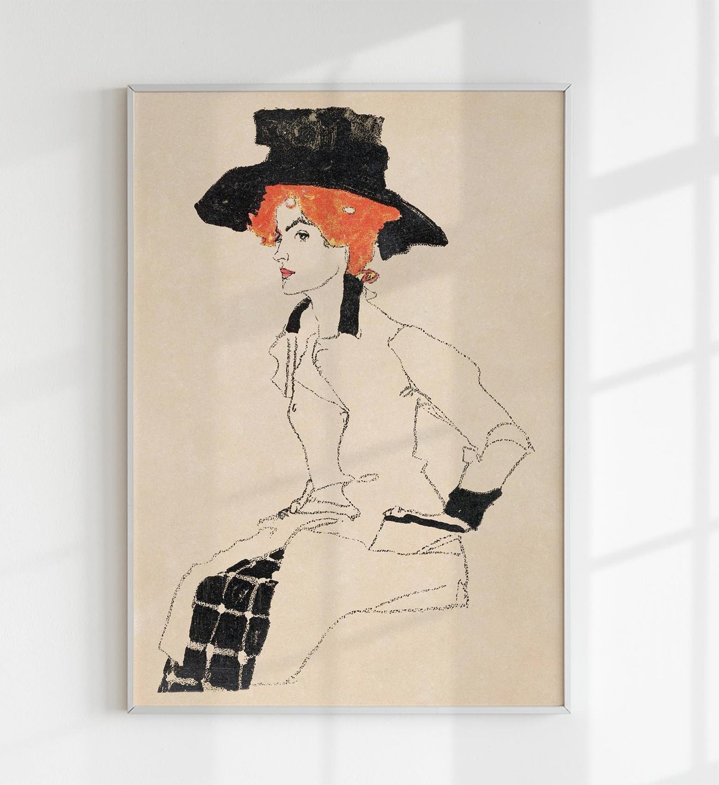 Portrait of a Woman in a hat by Egon Schiele