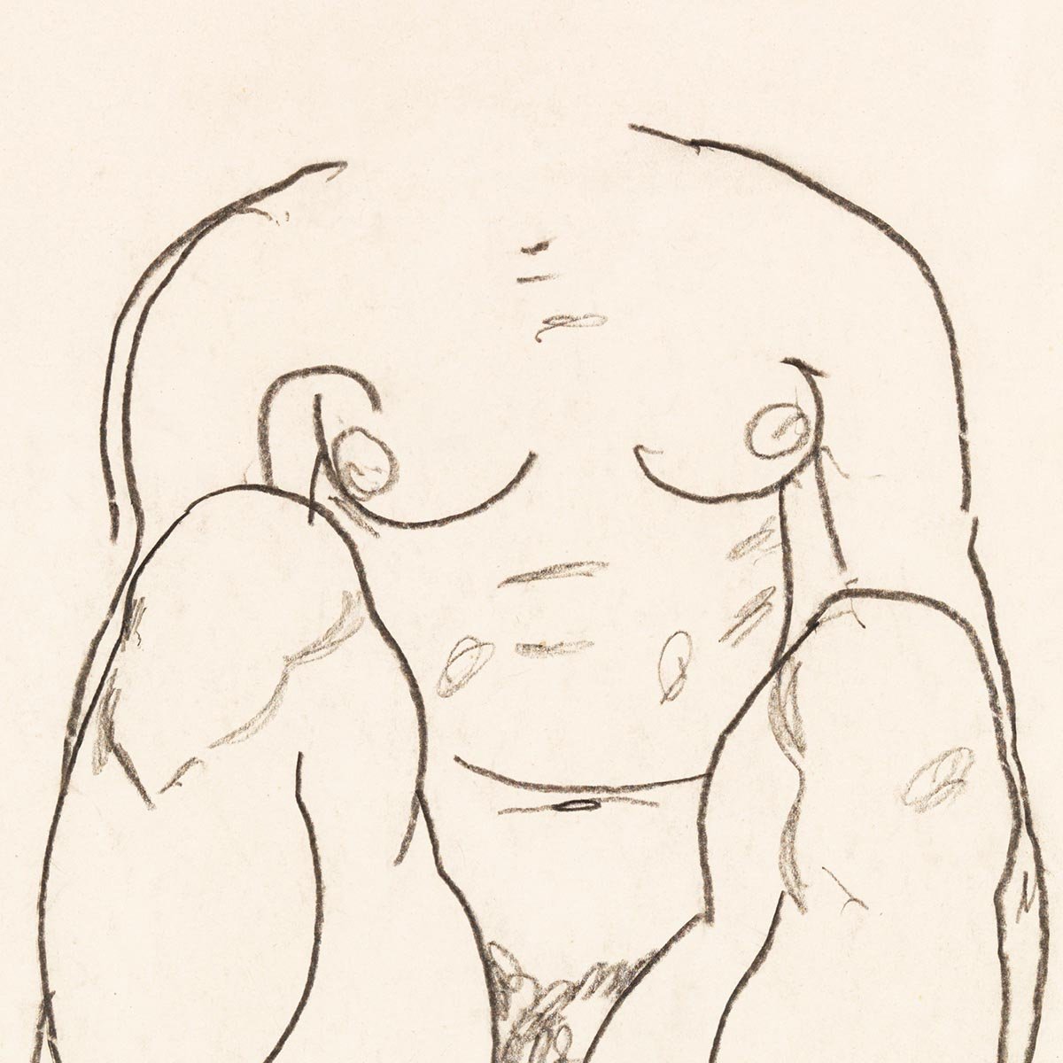Torso of a Seated Woman with Boots by Egon Schiele