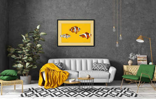 Yellow Anthias Fish Poster