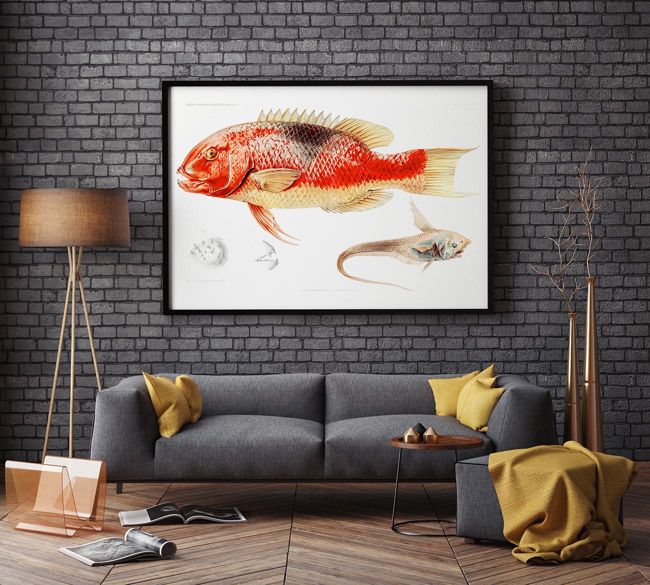 Hogfish and a Ray Finned Fish Poster