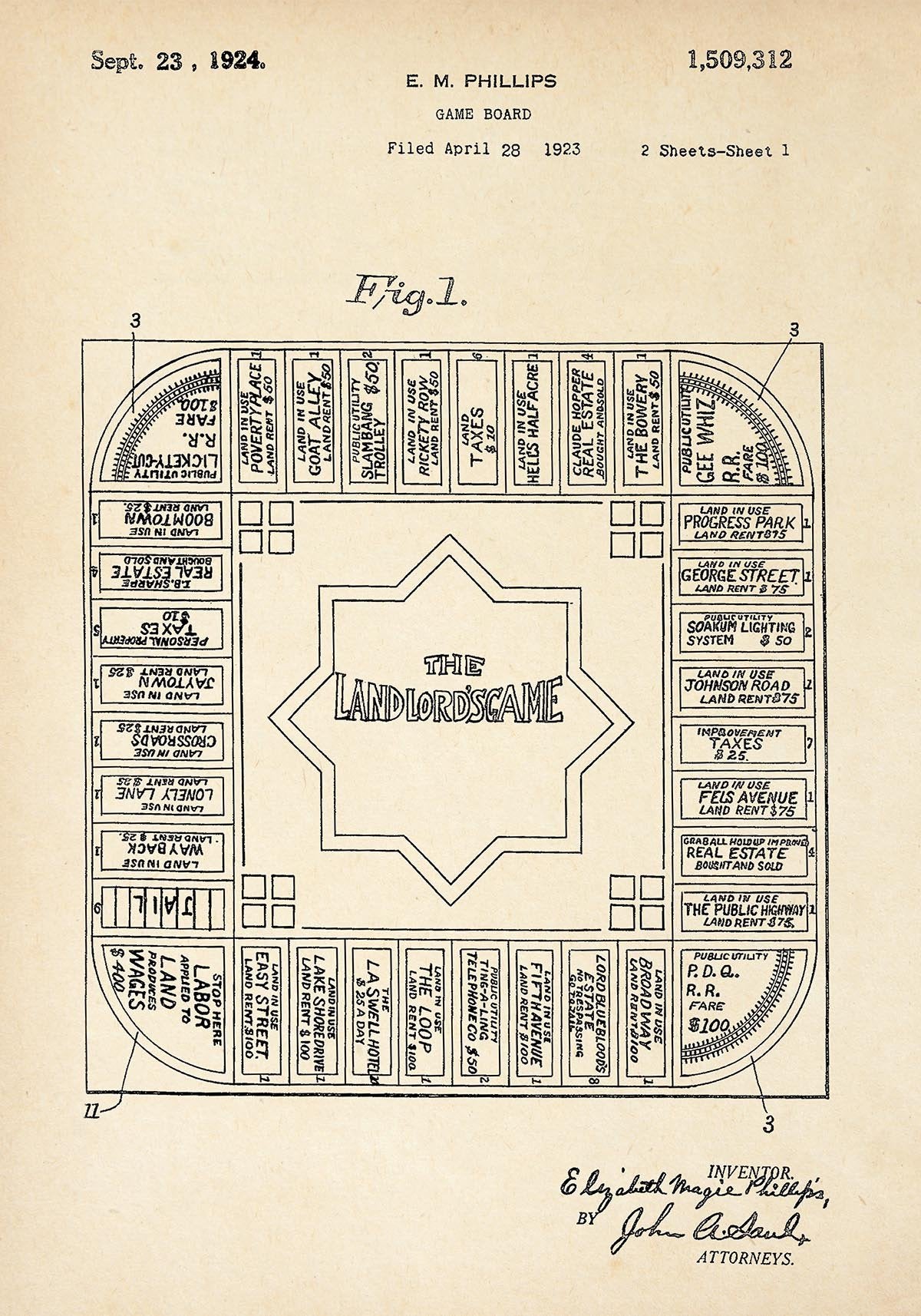 Monopoly Patent Poster