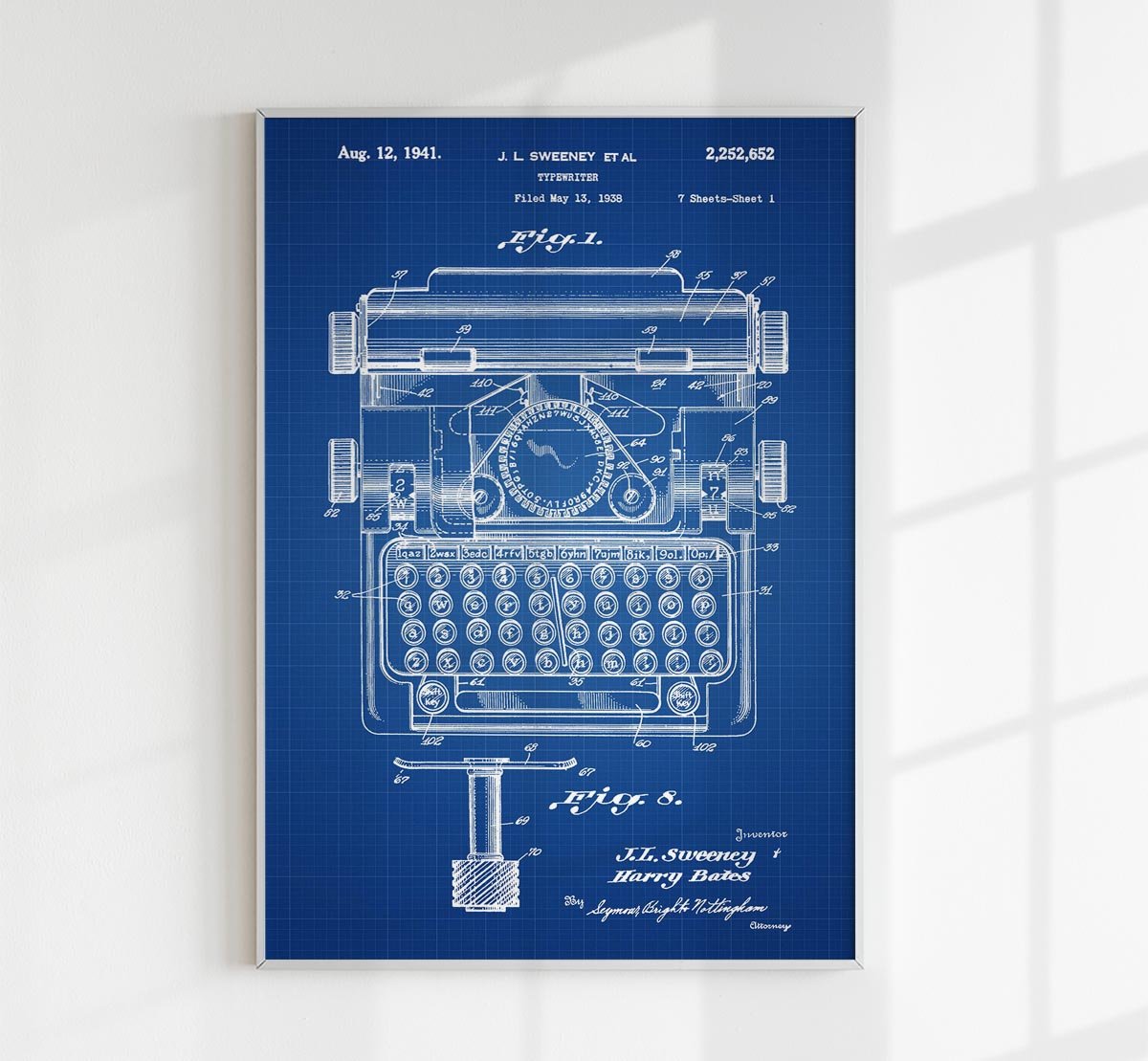 Typewriter Patent Poster