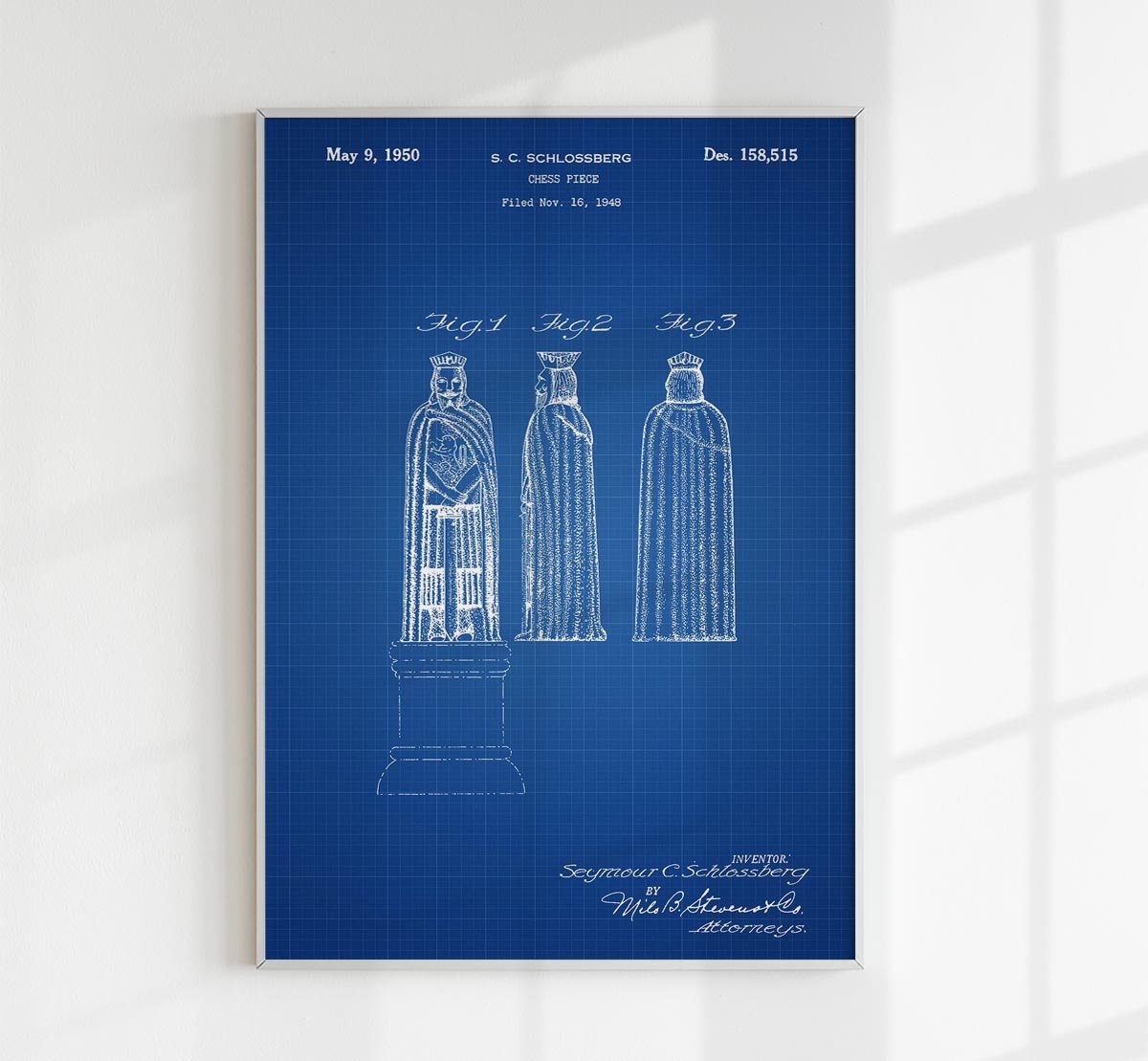 Chess Piece Patent Poster