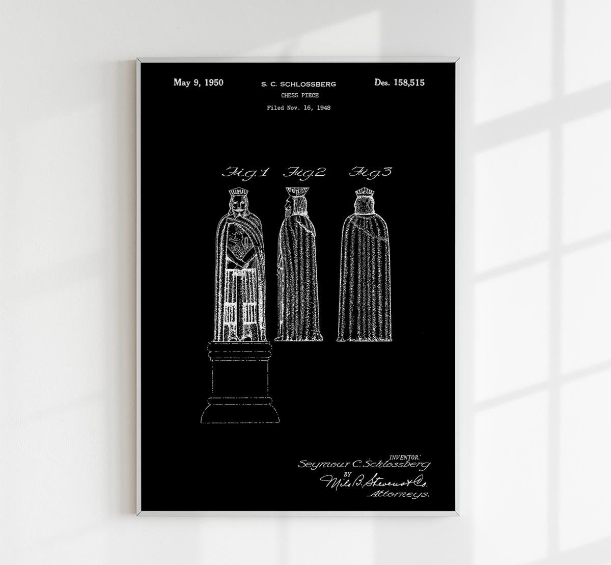 Chess Piece Patent Poster