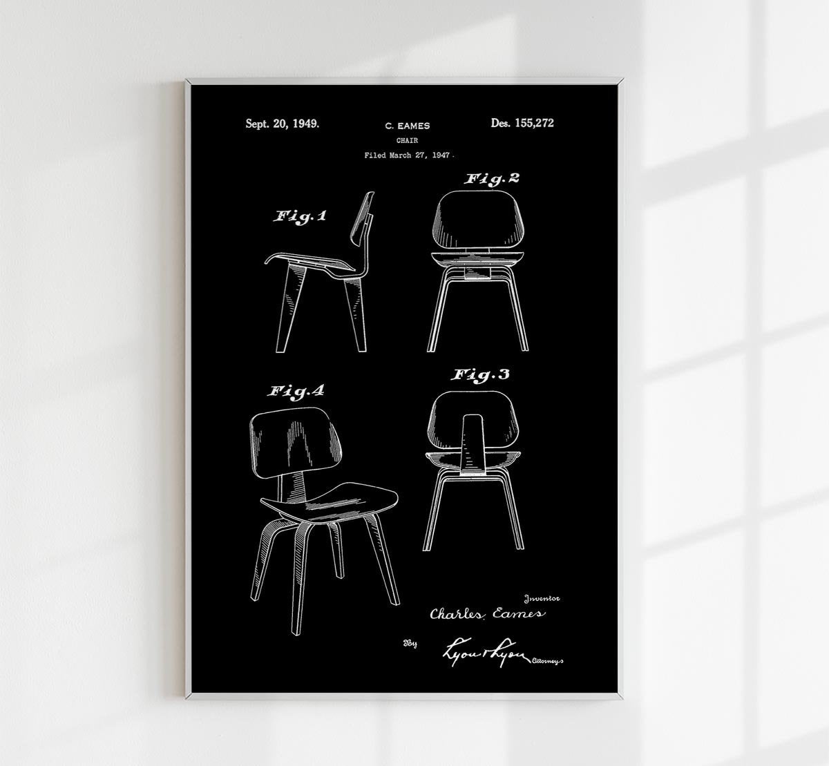 Eames Chair Patent Poster