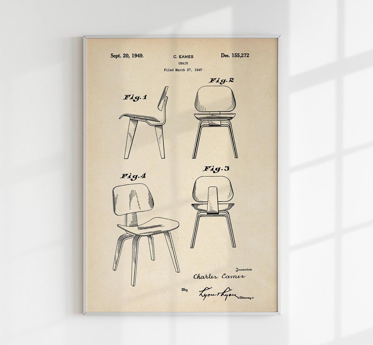 Eames Chair Patent Poster