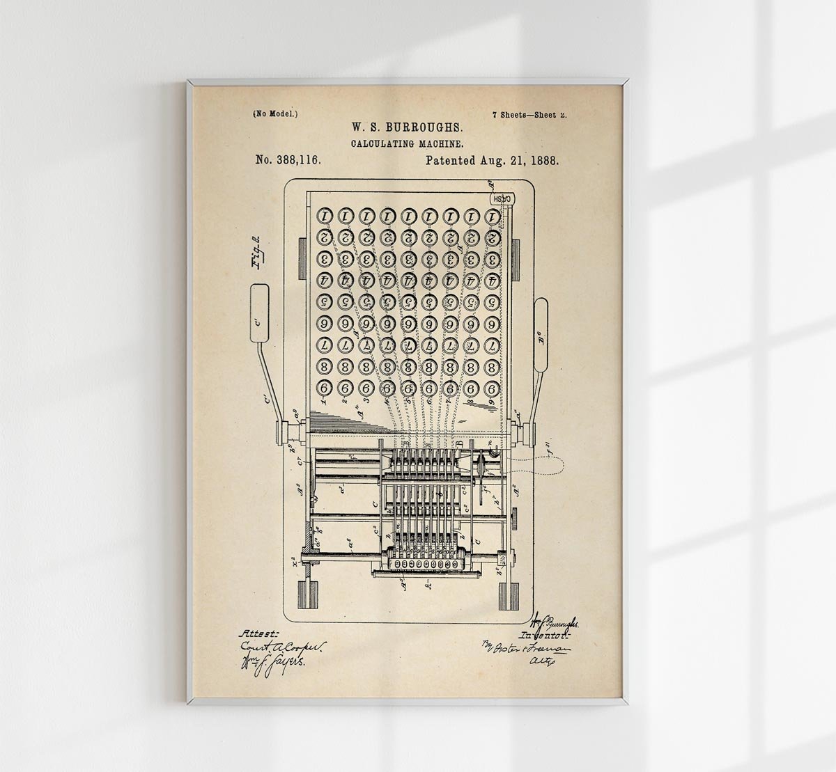 Calculating Machine Patent Poster
