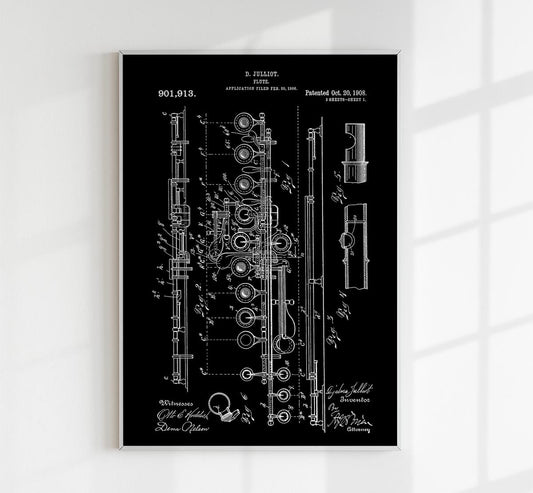 Flute Patent Poster