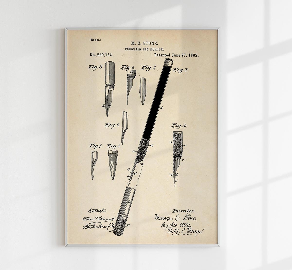 Fountain Pen Patent Poster