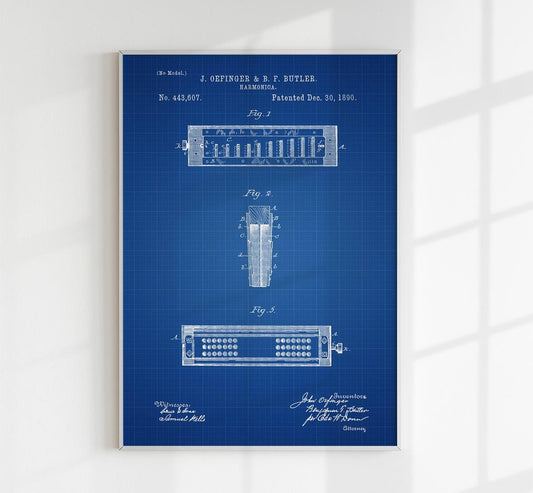 Harmonica Patent Poster
