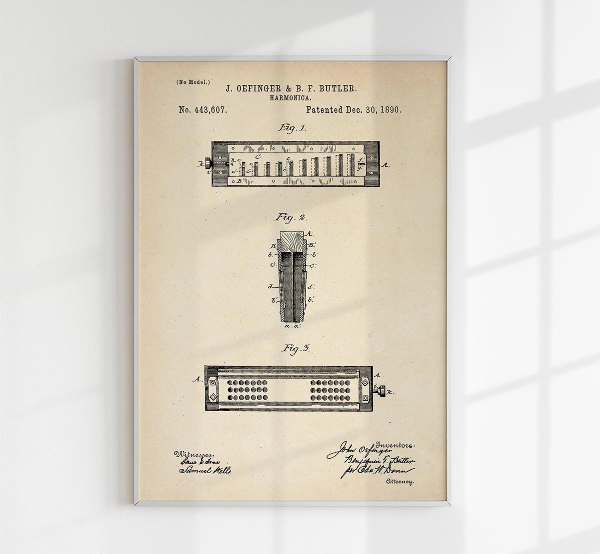 Harmonica Patent Poster