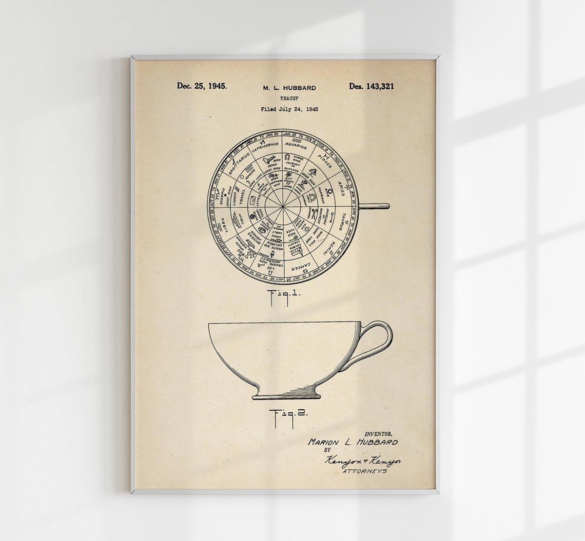 Teacup Reading Patent Poster