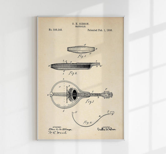 Mandolin Patent Poster