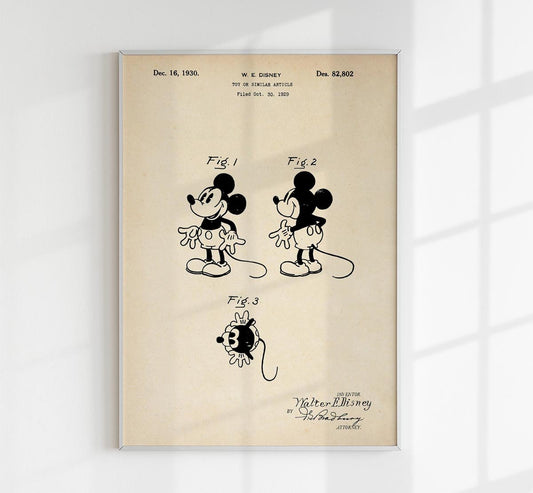 Mickey Mouse Patent Poster