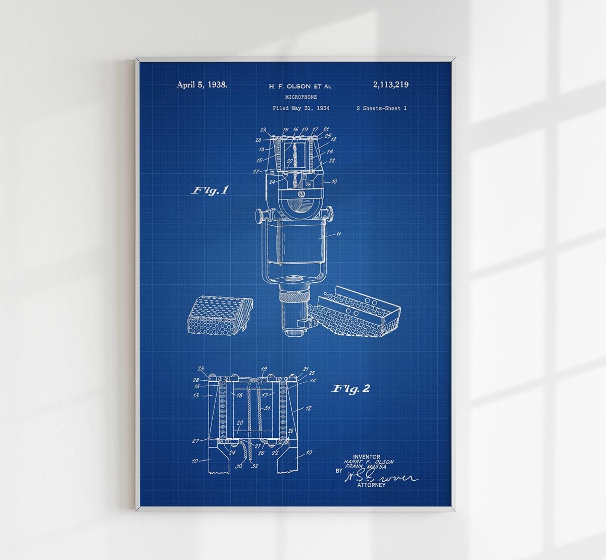 Microphone Patent Poster