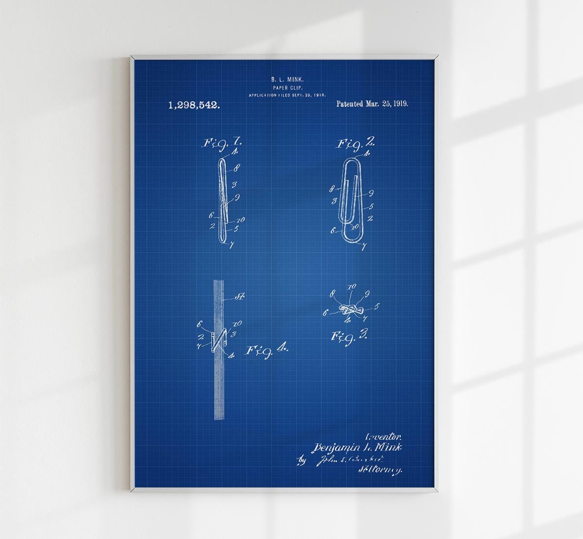 Paper Clip Patent Poster