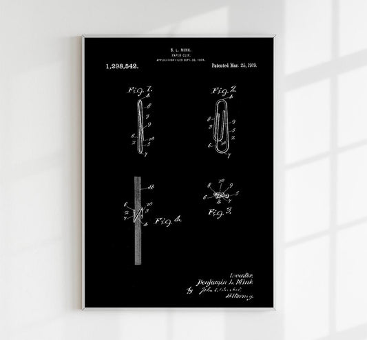 Paper Clip Patent Poster