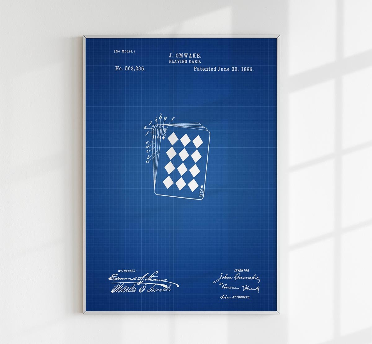 Playing Card Patent Poster