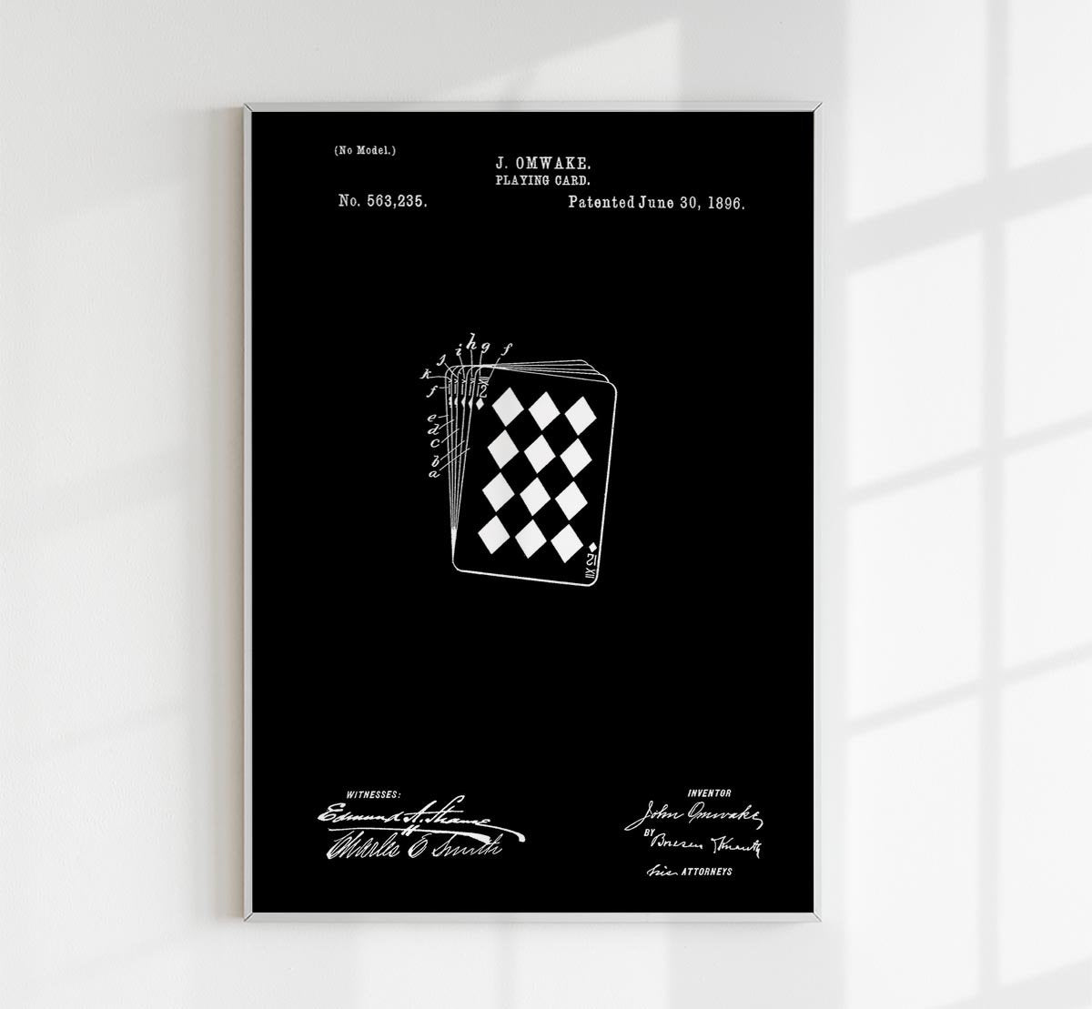 Playing Card Patent Poster