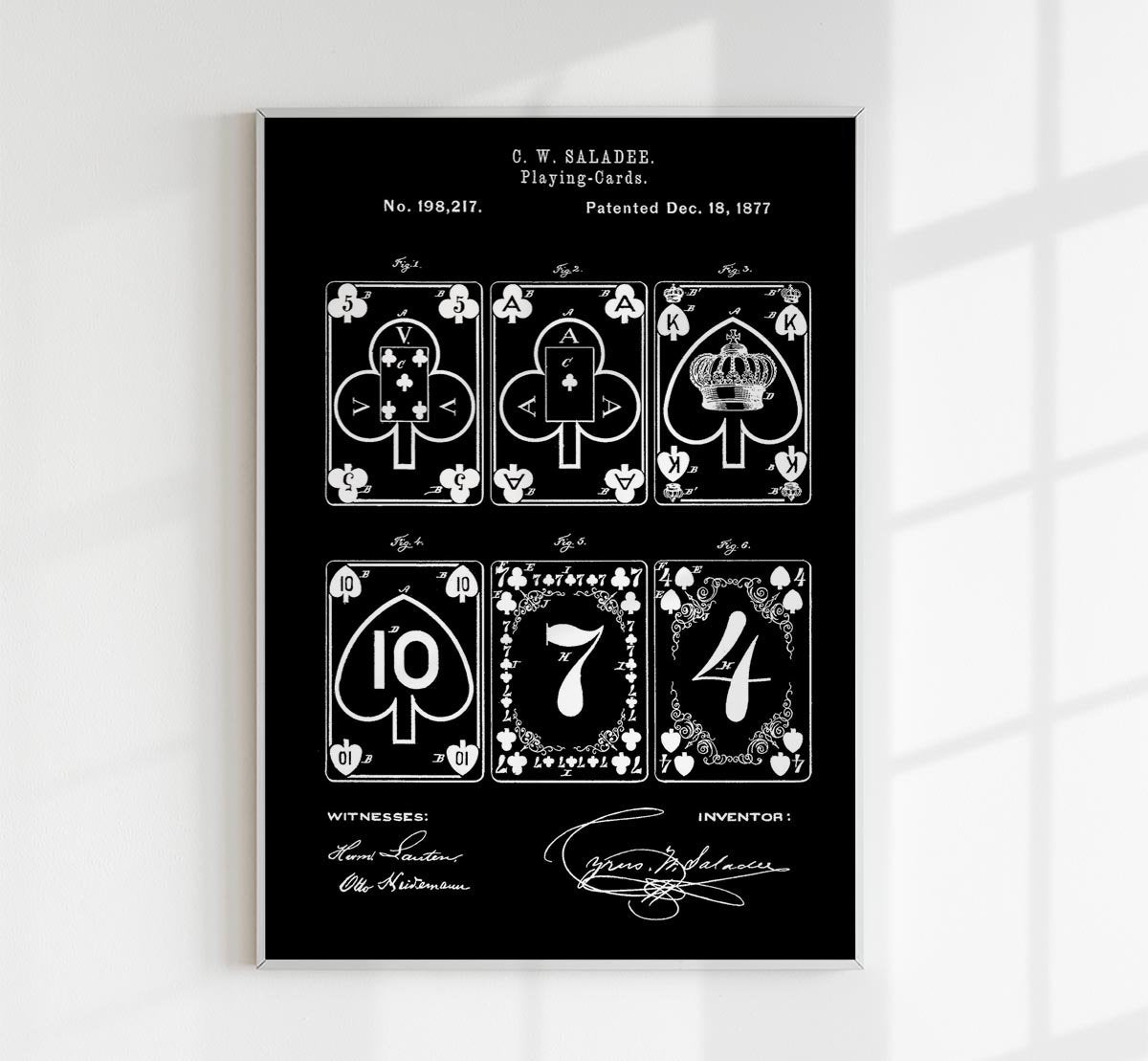 Playing Cards Patent Poster