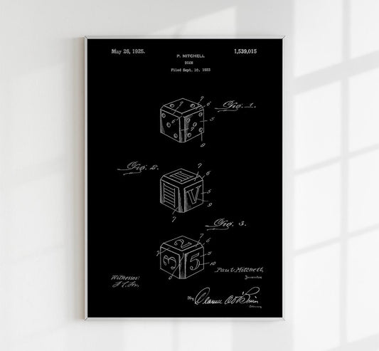 Dice Patent Poster