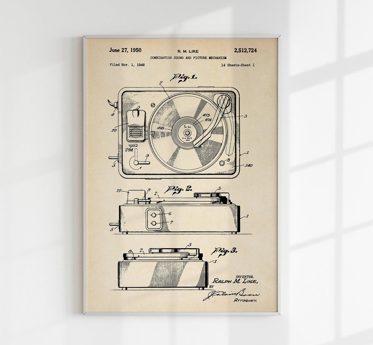 Turntable Patent Poster