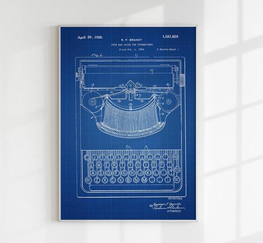 Typewriter Nr 2 Patent Poster