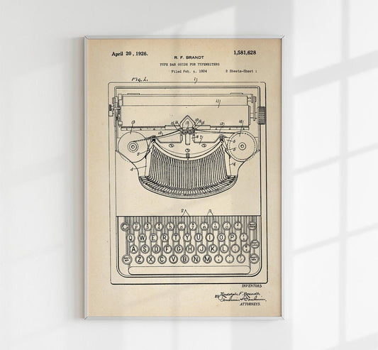 Typewriter Nr 2 Patent Poster